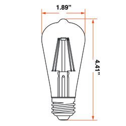 SYLVANIA Lampadina LED E27 Stile Retro - 4.5W 250 Lumen - Luce Bianca Calda 2000K - Sferica Ø190mm - Dimmerabile