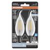 Sylvania® TruWave™ 40 Watt Equivalent Clear Dimmable B10 E12 Bright White LED Light Bulb - 2 Pack