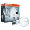 Sylvania® White Filament 60 Watt Equivalent Clear Dimmable A19 E26 Daylight LED Light Bulb - 2 Pack