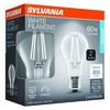 Sylvania® White Filament 60 Watt Equivalent Clear Dimmable A19 E26 Daylight LED Light Bulb - 2 Pack