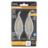 Sylvania® TruWave™ 40 Watt Equivalent Clear Dimmable B10 E12 Soft White LED Light Bulb - 2 Pack