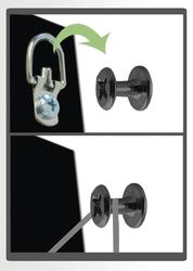 Mirror Hanging Kit with Hangers and Leveling Hardware - 100 lbs - Heavy Duty