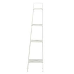 Small 4 Tier Metal Rack, (14” x 14” x 58”), Off-White