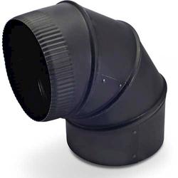 Imperial BM0023 6 in. Black Corrugated Elbow