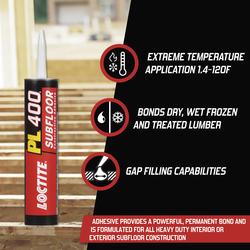 pl 400 subfloor adhesive coverage