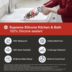 GE Supreme Clear Silicone Kitchen & Bath Sealant - 10.1 oz. at Menards®