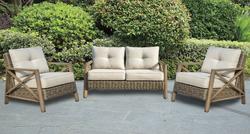 Backyard Creations® Yukon Brown 3-Piece Deep Seating Set with