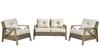 Backyard Creations® Yukon Brown 3-Piece Deep Seating Set with Beige Cushions