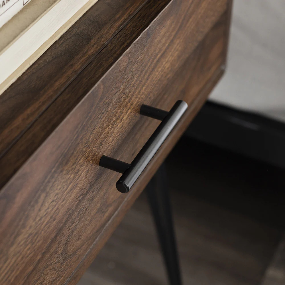 Walker Edison Dark Walnut 1-Drawer Hairpin Leg Side Table at Menards®