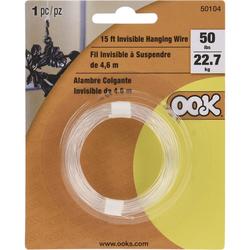 OOK® 50 lb. 18-Gauge 15' Invisible Picture Hanging Wire