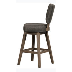 Hillsdale Lanning Weathered Brown Wood Bar Height Swivel Stool