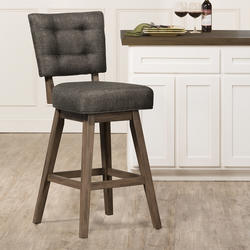 Hillsdale Lanning Weathered Brown Wood Bar Height Swivel Stool