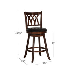 Hillsdale Tateswood Wood Bar Height Swivel Stool