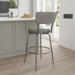 Hillsdale Baltimore Metal and Upholstered Swivel Bar Height Stool