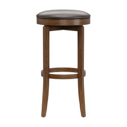 Hillsdale Brendan Brown Cherry Wood Backless Bar Height Swivel Stool