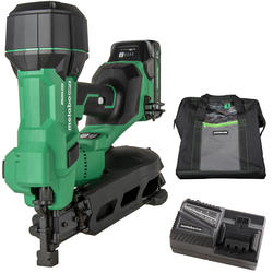 Metabo HPT® 18-Volt Cordless Brushless Coil Roofing Nailer Kit at