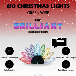 Brilliant 150-Light LED Multicolor Programmable C9 Christmas