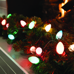 Enchanted Forest® 25-Light LED Vintage Multicolor Ceramic C9