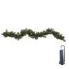 Enchanted Forest® 6' Prelit LED Mixed Pine Artificial Garland with Rechargeable Power Bank