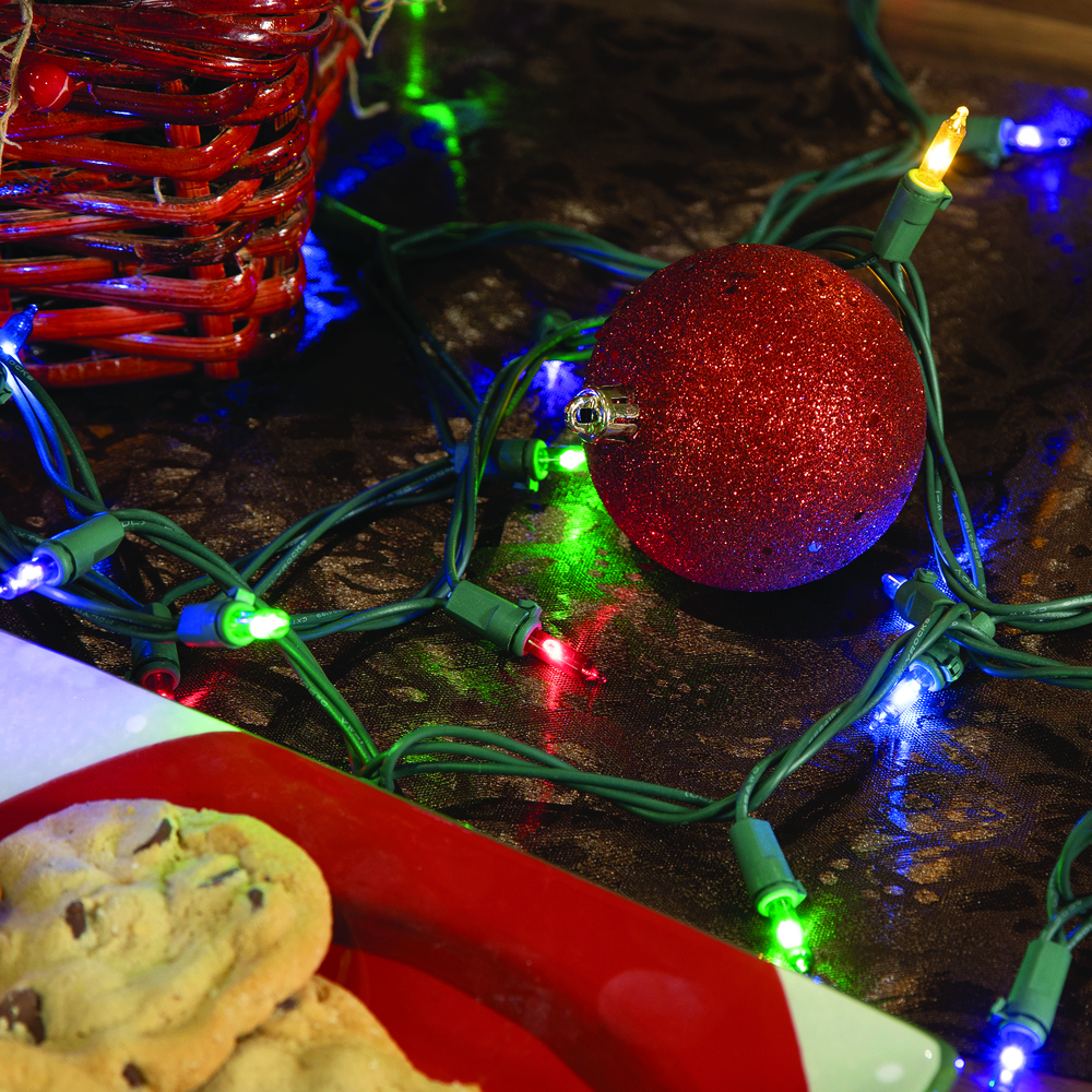 Enchanted Forest® LED Vintage 210-Light Multicolor Mini Christmas String Light Set