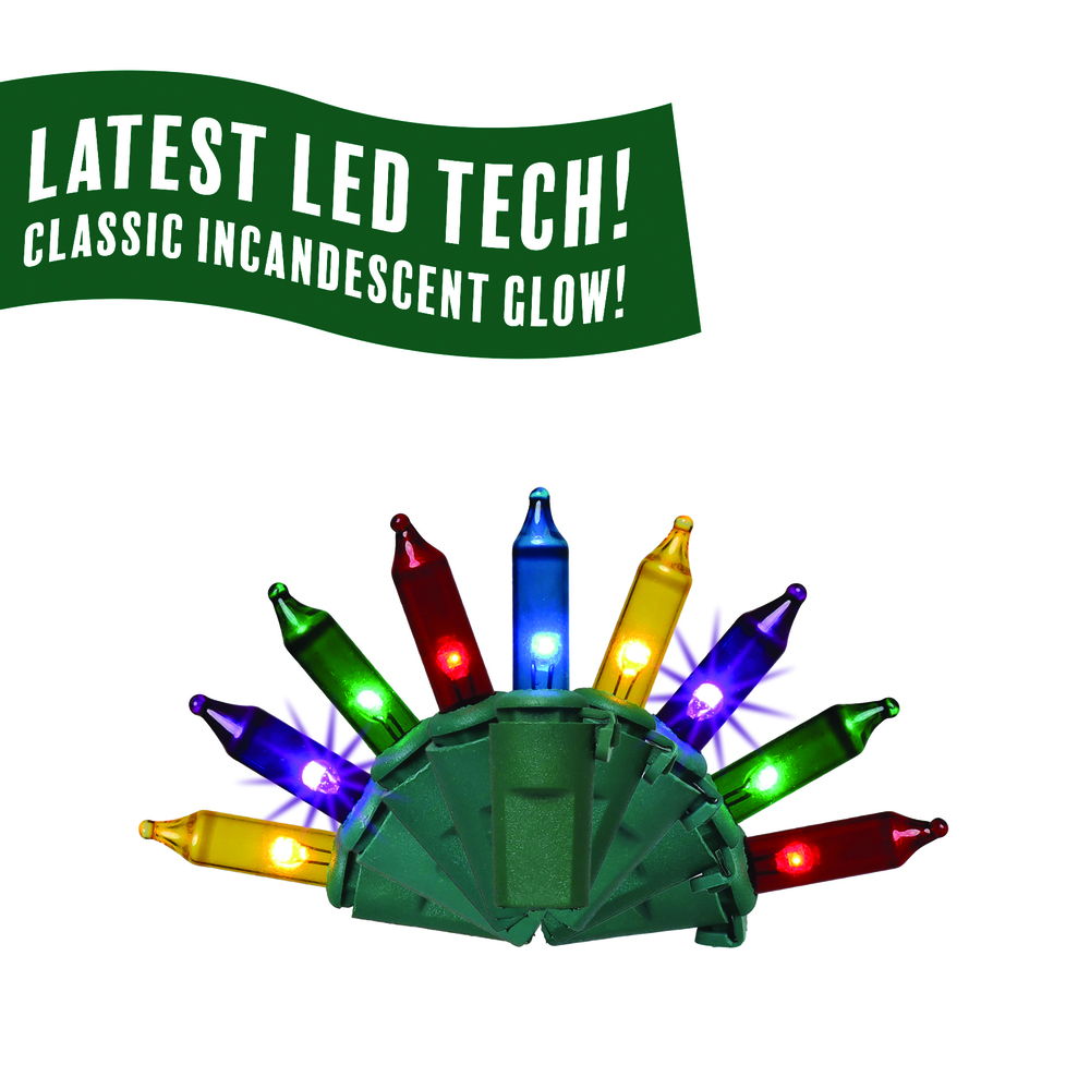 Enchanted Forest® LED Vintage 210-Light Multicolor Mini Christmas String Light Set