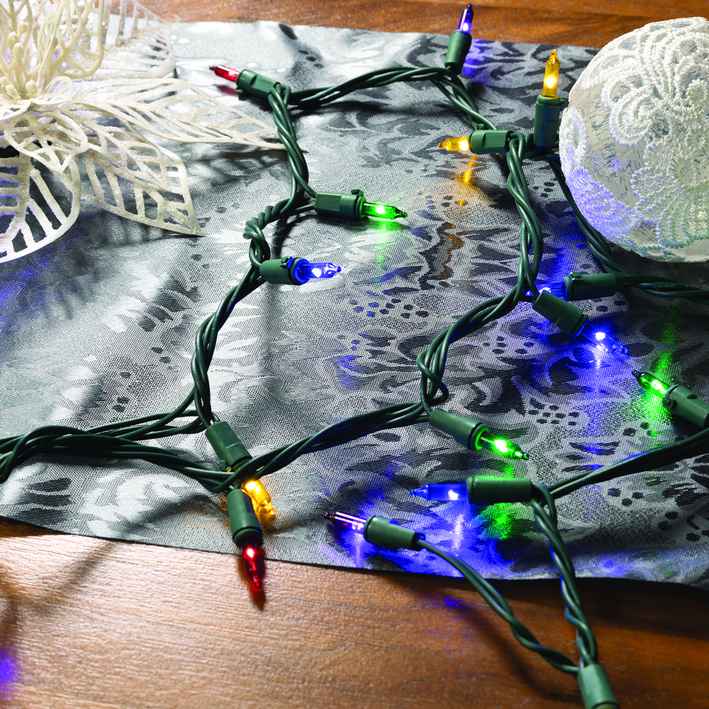 Enchanted Forest® LED Vintage 210-Light Multicolor Mini Christmas String Light Set