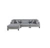 Laurelton 120" 4-Piece Corduroy Modular Sofa with Ottoman
