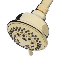 Plumb Works® Polished Brass 6-Spray Setting Handheld Showerhead at Menards®