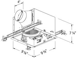 EXTRACTOR PARA BAÑO-ABANICO DE VENTILACIÓN CON SENSOR DE HUMEDAD 110 CFM  MARCA DELTA LINEA BREEZ SIGNATURE MOD. SIG110H