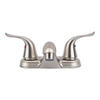 Plumb Works® Two-Handle 4" Centerset Brushed Nickel Bathroom Faucet