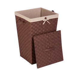 Honey Can Do® 3.5 Bushel Java Laundry Hamper with Liner and Lid