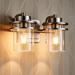 Patriot Lighting® Joska Brushed Nickel 2-Light Vanity Light at
