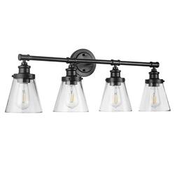 Patriot Lighting® Connell Matte Black 4-Light Vanity Light at Menards®