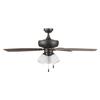 Patriot Lighting® Quick Install Tisbury III 52" Bronze Indoor 3-Light Ceiling Fan