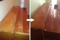 How to restore a wood finish on a bedside cupboard without sanding