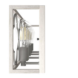 Hunter Fans 4.75" Gablecrest Wall Light Distressed White Finish - 4 - View #12