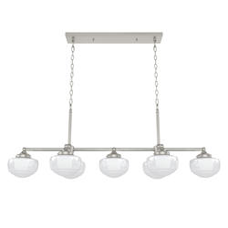 名作 Hunter® Saddle Creek Brushed Nickel 7-Light Chandelier at アイブロウ