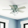 Hunter® Postman 44" Matte Silver Indoor LED Ceiling Fan
