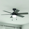 Hunter® HunterExpress® Tailwind 52" Matte Black Indoor 2-Light Ceiling Fan