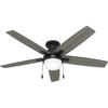 Hunter® Low Profile® Dempsey 52" Brushed Nickel Indoor LED Ceiling Fan