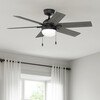 Hunter® HunterExpress® Tailwind 52" Matte Black Indoor 2-Light Ceiling Fan