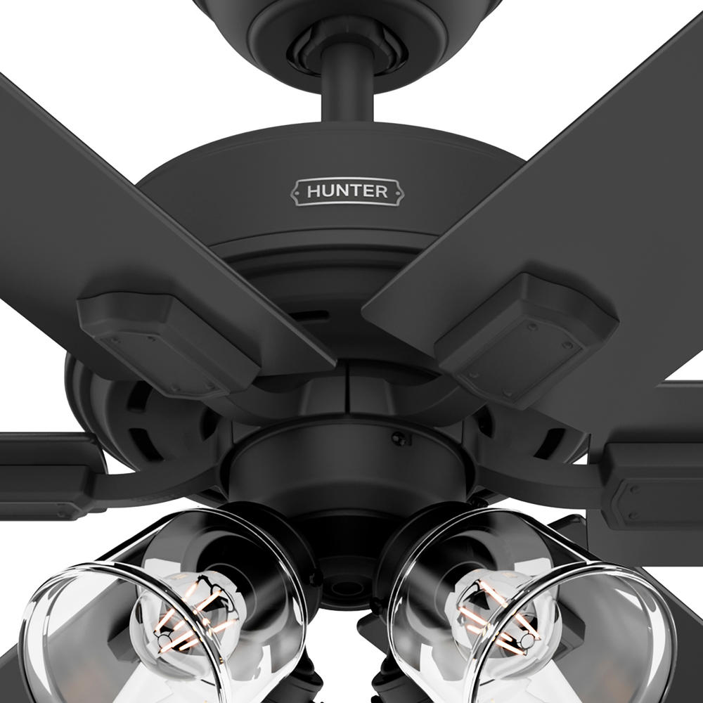 Hunter® HunterExpress® Marsac 60" Matte Black Indoor 4-Light Ceiling Fan with Remote