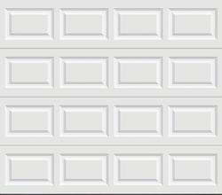 Ideal Door® Traditional 9' x 7' White Insulated Garage Door (R-Value 6. ...