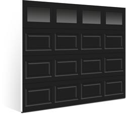 Ideal Door® Traditional 9' x 7' Black Insulated Garage Door with ...