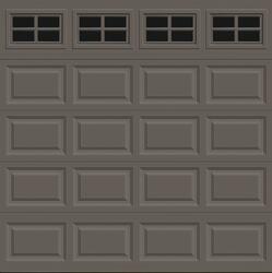 Ideal Door® Traditional 9' x 8' Bronze Insulated Garage Door with ...