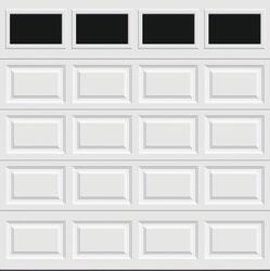 Ideal Door® Traditional 9' x 8' White Insulated Garage Door with ...