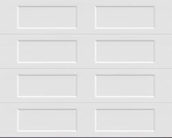 Ideal Door® Recessed Panel 10' x 8' White Insulated Garage Door (R ...