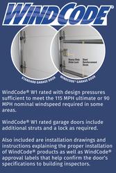 Ideal Door® Traditional 8' x 7' White Insulated Garage Door WindCode®W1 ...
