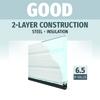 Ideal Door® Commercial 18' x 8' White Insulated Garage Door (R-Value 6.5)