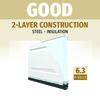 Ideal Door® Traditional 16' x 7' White Insulated Garage Door (R-Value 6.3)